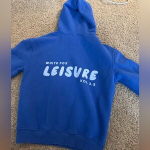 white fox hoodie. xs/small but fits oversized. good condition!